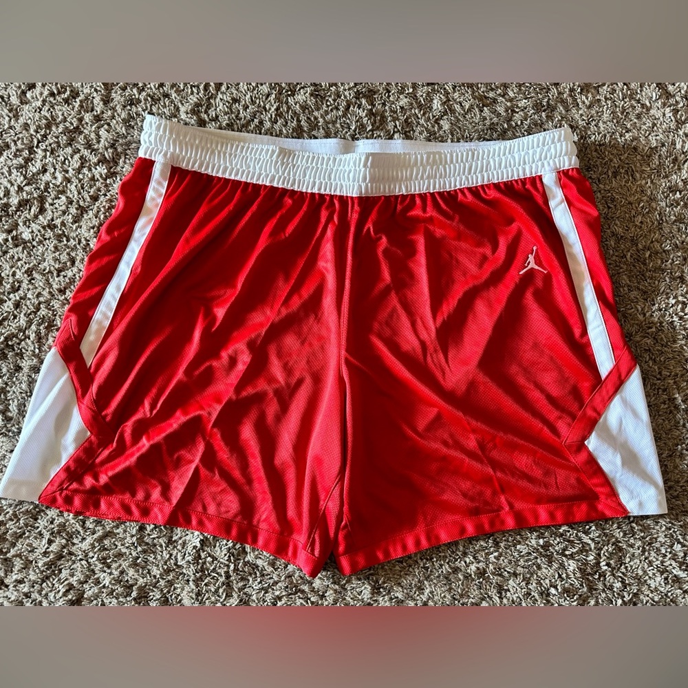 Jump Women's Red and White Athletic Shorts
